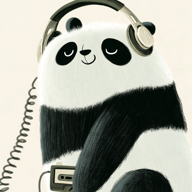 Panda die ontspant
